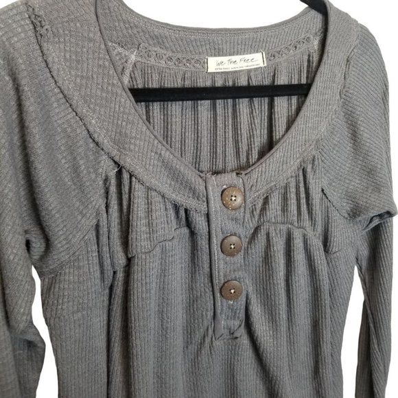 We The Free by Free People Womens XS Gray Waffle K - Picture 7 of 11